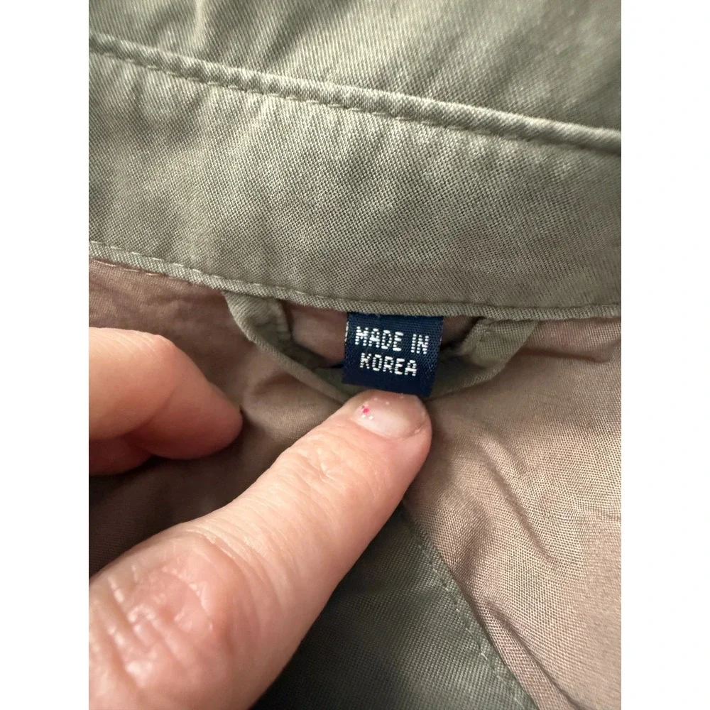 Trader Bay‎ Windbreaker Bomber Jacket Men's XL Olive Green Full Zip Vintage 90s